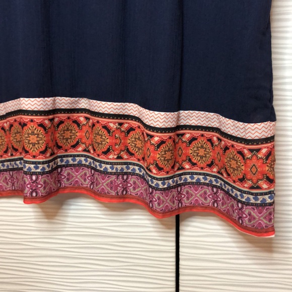 NWT White Mark navy dress with colorful trim. Size XL. - Picture 3 of 12